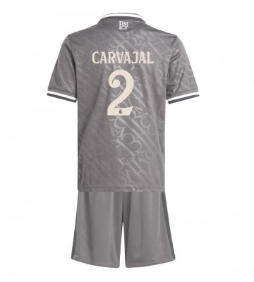 Real Madrid Daniel Carvajal #2 Tercera Equipación Niños 2024-25 Manga Corta (+ Pantalones cortos)